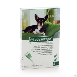 Advantage 40 Chiens -4kg 4x0,4ml