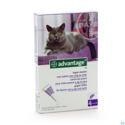 Advantage 80 Katten -4kg 4x0,8ml