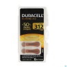 Duracell Easytab Pile Auditive Da312 6 Brun