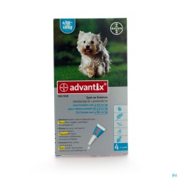 Advantix 100/ 500 Chiens 4-10kg Fl 4x1,0ml