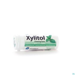 Miradent Kauwgom Xylitol Groene Munt Z/suiker 30