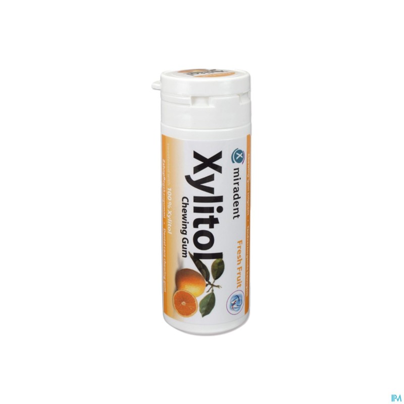 Miradent Kauwgom Xylitol Fruit Z/suiker 30