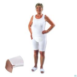 Suprima 4697 Body Manche Courte+zip Jambe Blanc S