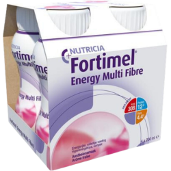 Fortimel Energy Multi Fibre Aardbei Flesjes 4x200ml