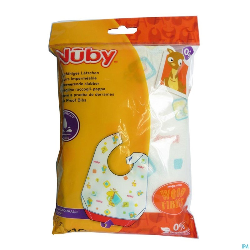 Nuby Wegwerp Slabbetjes - 10 stuks