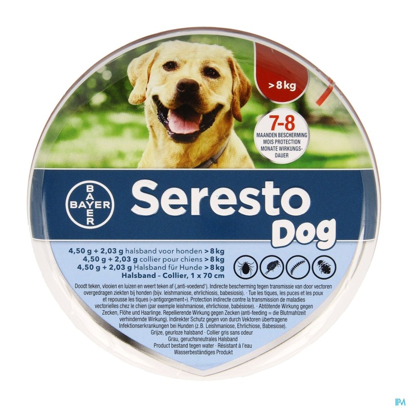 Seresto Dog 4,5g + 2,03 Halsband -8kg