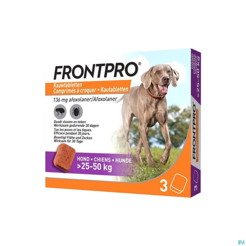 Frontpro 136mg -25-50kg Hond Kauwtabl 3