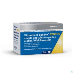 Vitamine D Sandoz 3200iu Caps Molle 90