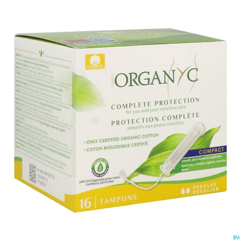 Organyc Tampon Compact Regular Bio Katoen 16