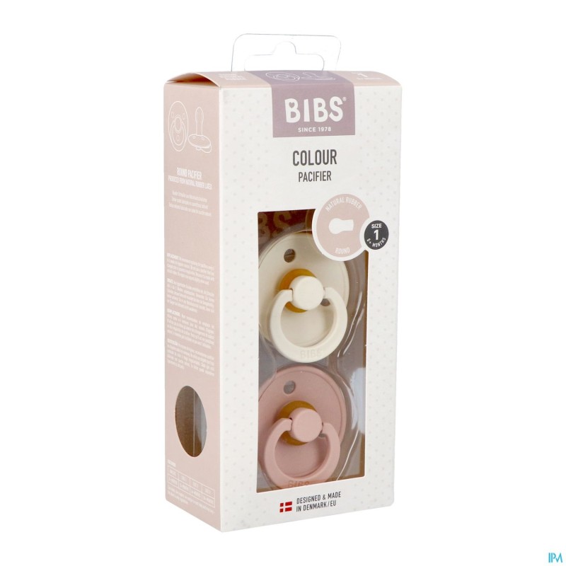 Bibs 1 Fopspeen Duo Ivory&blush