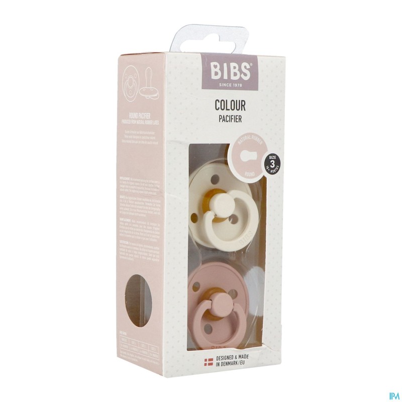 Bibs 3 Fopspeen Duo Ivory&blush