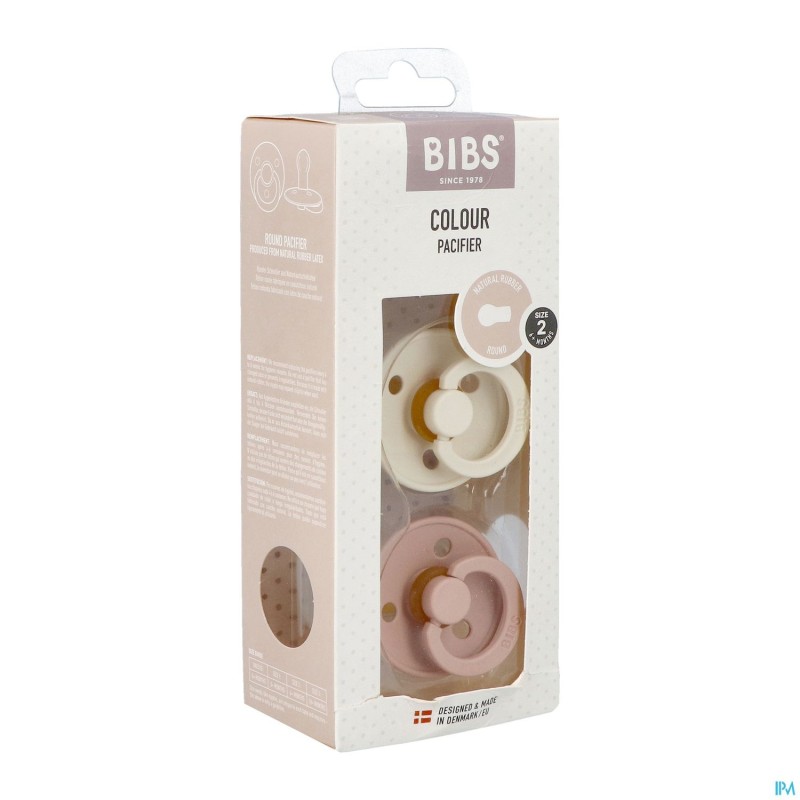 Bibs 2 Fopspeen Duo Ivory&blush