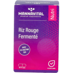 Mannavital Gefermenteerde Rode Rijst V-caps 60