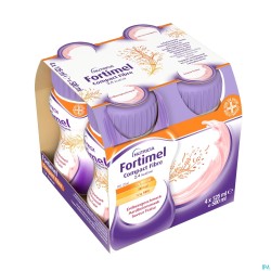 Fortimel Compact Fiber 2.4kcal Aardbei 4x125ml