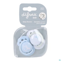 Difrax Fopspeen Dynamic Newborn Babyshower Blue 2