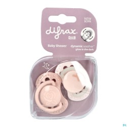 Difrax Fopspeen Dynamic Newborn Babyshower Pink 2