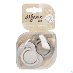 Difrax Fopspeen Dynamic Harmony l.&d.grey 3m+ 2