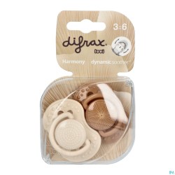 Difrax Fopspeen Dynam.harmony Creme&l.brown 3m+ 2