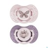 Difrax Sucette Dynamic Botanic Pink&purple 18m+ 2