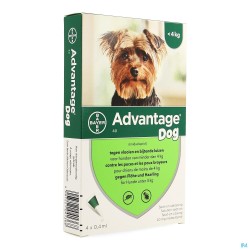 Advantage 40 Honden -4kg 4x0,4ml
