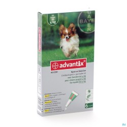 Advantix 40/ 200 Chiens - 4kg Fl 6x0,4ml