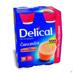 Delical CONCENTRE Peche-Abricot 4x200ml