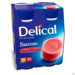 Delical Boisson Lactee Hp-hc Fruits Rouges 4x200ml