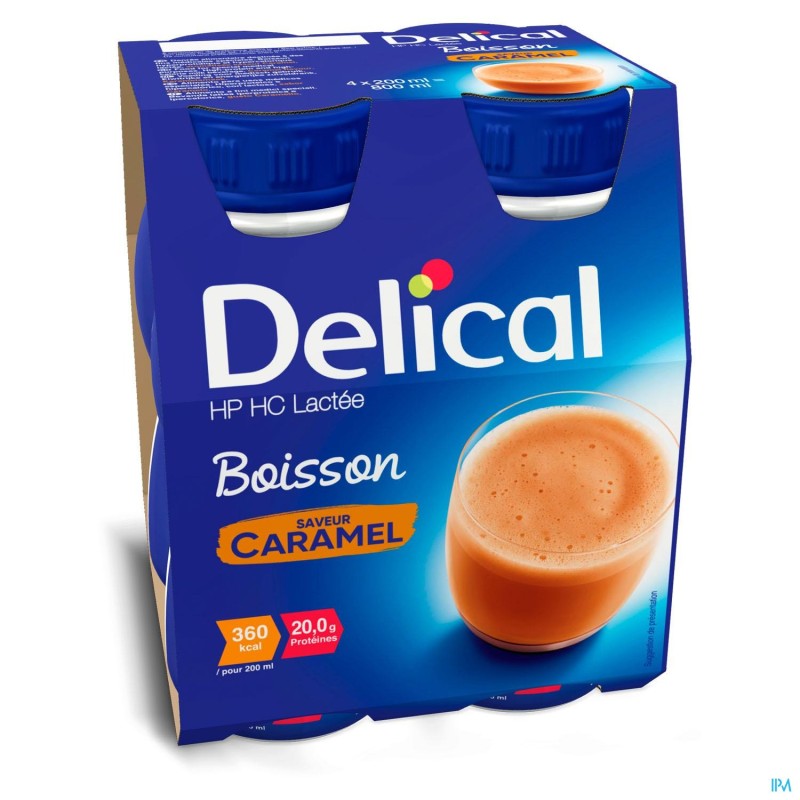 Delical Boisson Lactee Hp-hc Caramel 4x200ml