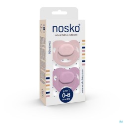 Nosko Sucette 0-6 M Baby Pink + Lilac
