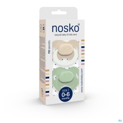 Nosko Fopspeen 0-6 M Ivory Glow Dark + Mint