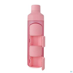 Yos Water Bottle & Pill Box Daily Perfect Pink