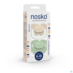 Nosko Fopspeen 6-18 M Ivory Glow Dark + Mint