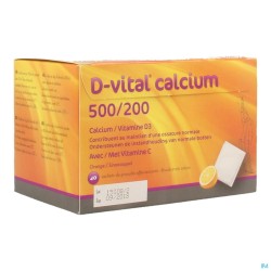 D-vital Calcium 500/200 Orange Sachet 40