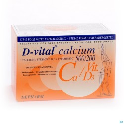 D-vital Calcium 500/200 Orange Sachet 40