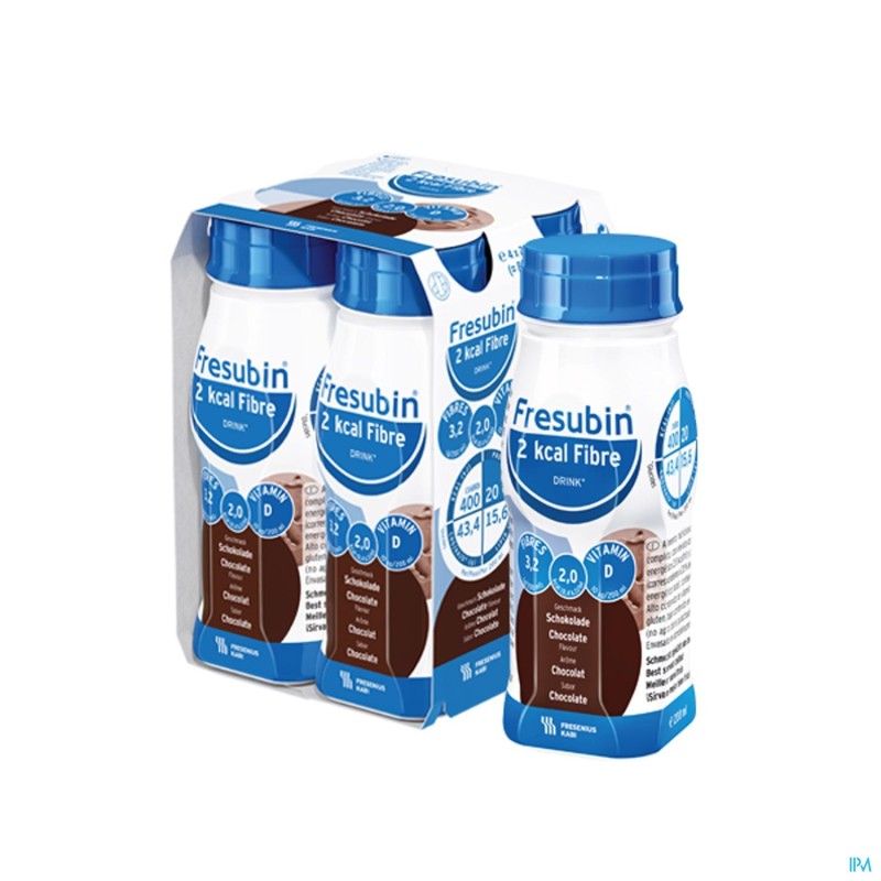 Fresubin 2 Kcal Fibre Drink Chocolat Fl 4x200ml