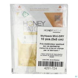 Honeypatch Mini Dry Genez.hon. 2,5g+tulle 5x5cm 10