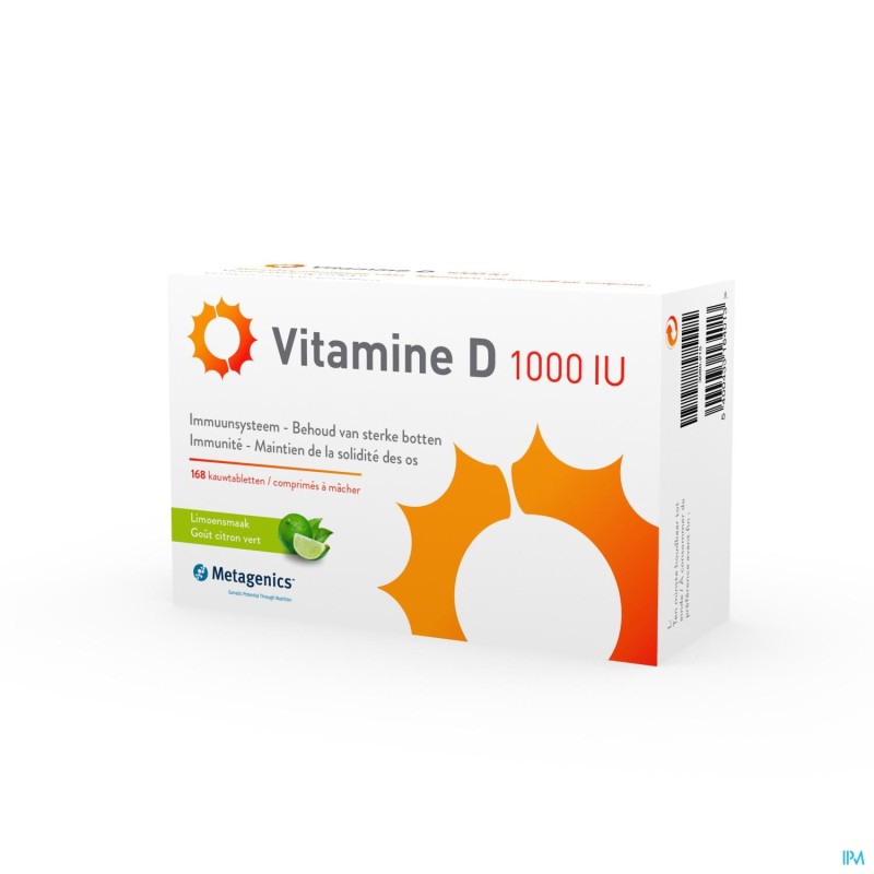 Vitamine D 1000iu Metagenics Comp 168