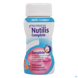 Nutilis Complete Stage 1 Aroma Aardbei Flessen 4x125ml