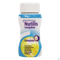 Nutilis Complete Stage 1 Arome Vanille Bouteilles 4x125ml