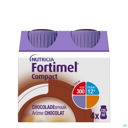Fortimel Compact Chocolat Bouteilles 4x125 ml
