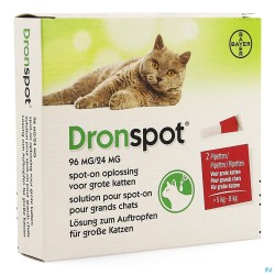 Dronspot 96mg/24mg Spot-on Chat Grand -5-8kg Pip 2