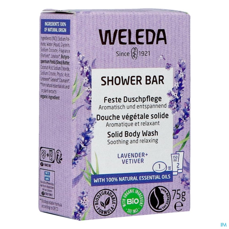 Weleda Shower Bar Lavendel + Vetiver 75g