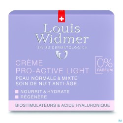 Widmer Nuit Creme Pro-active Light N/parf Pot 50ml