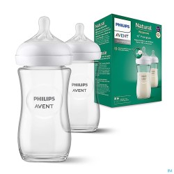 Philips Avent Natural 3.0 Zuigfles Glas Duo2x240ml