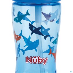 Nuby Flip-it Beker Uit Tritan Blauw 360ml 3j+