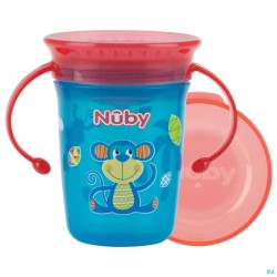 Nuby 360 ° Wonder Cup Handvat Aqua 240ml 6m+