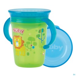 Nuby 360 ° Wonder Cup Handvat Aqua 240ml 6m+ Groen