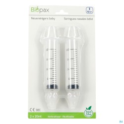 Biopax Neusreiniger Baby 4m+ 2x20ml + 2 Neusstuk.