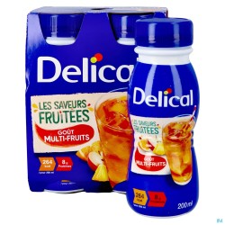 Delical Fruitdrink Multi-vruchten 4x200ml