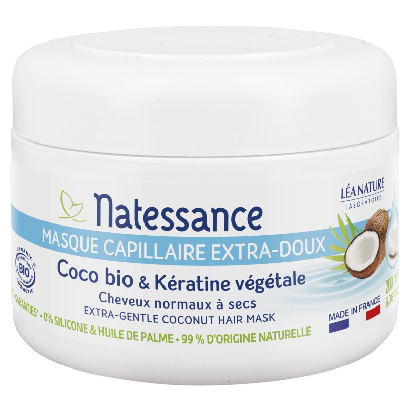 Natessance Masque Extra-doux Coco Bio Kerat. 200ml